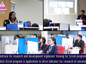Institute for research and development
organized Training for Scival program.
Which Scival program is application to
drive indicator for research of
university.