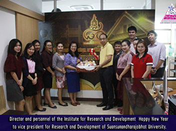 Director and personnel of the Institute
for Research and Development  Happy New
Year to vice president for Research and
Development of Suansunandharajabhat
University.