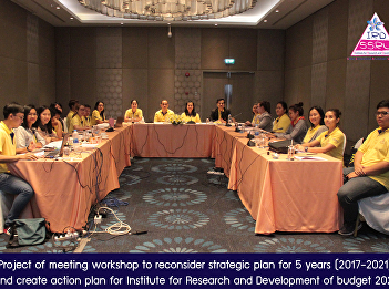 Project of meeting workshop to
reconsider strategic plan for 5 years
(2017-2021) and create action plan for
Institute for Research and Development
of budget 2020
