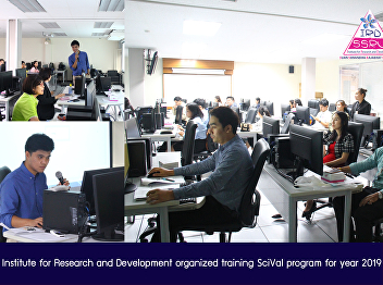 Institute for Research and
Developmentorganizedtraining SciVal
program for year 2019