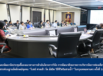 The Research and Development Institute
held a meeting to clarify the directions
of the research project. The development
of the potential of tourism management
by creative communities based on the
community identity 