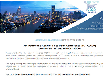 7th Peace and Conflict Resolution
Conference [PCRC2020]
