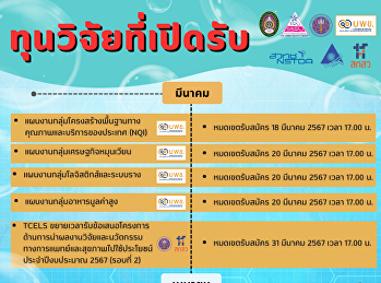 รวมทุนวิจัยที่เปิดรับ