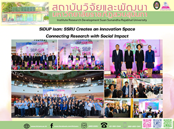 SIDUP Isan: SSRU Creates an Innovation
Space Connecting Research with Social
Impact